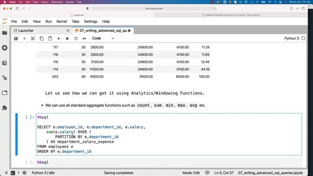 Database Essentials - Writing Advanced SQL Queries - Analytic Functions - Aggregations смотреть онлайн