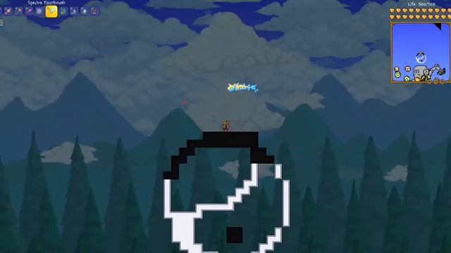 Terraria : Speed Build Pixel Art Yin Yang