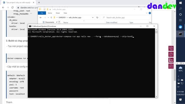 Tạo project ruby on rails mysql với docker | dandev смотреть онлайн