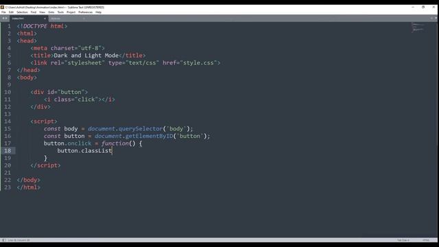 Dark and Light Theme Toggle Animation with CSS and JavaScript | For Beginners смотреть онлайн