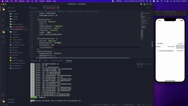 UberEats Swipe to Delete | React Native | reAnimated2 | PanGestures смотреть онлайн
