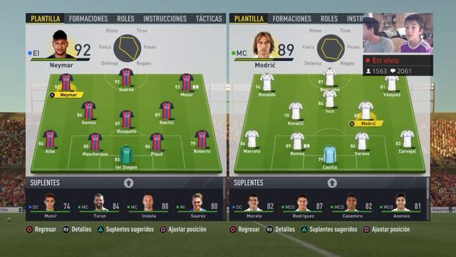 EL CLASICO | FC BARCELONA vs REAL MADRID EN VIVO FIFA 17 смотреть онлайн