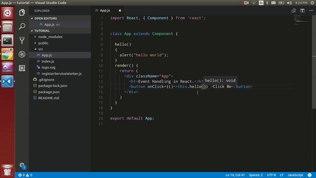 React Js tutorial # 12 handle events in react js | function on Click смотреть онлайн