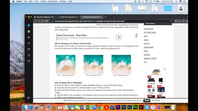 How to get IOS 11 Wallpaper HD & High Sierra for Iphone and Mac смотреть онлайн
