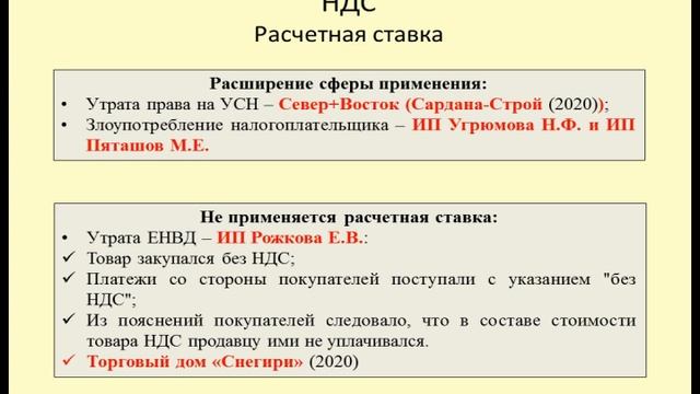 Применение расчетной ставки по НДС / estimated VAT rate смотреть онлайн