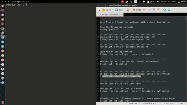 How to get list of Installed packages in Linux(Ubuntu/Mint) and More.. смотреть онлайн