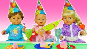 Смешные видео - У куклы БЕБИ БОН День Рождения! Праздник для пупсиков! - Детские мультики Baby Born