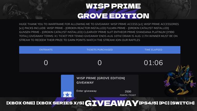 WISP PRIME GROVE EDITION GIVEAWAY [ACCESS & ACCESSORIES] [ALL PLATFORMS] смотреть онлайн