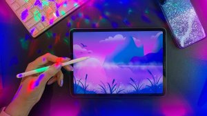 Как нарисовать простой пейзаж ✦ Рисую на планшете