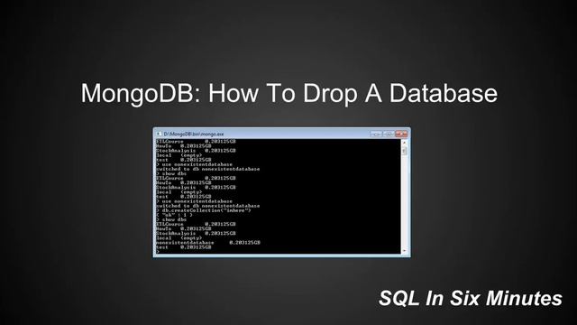 MongoDB: How To Drop (or Delete) A Database смотреть онлайн