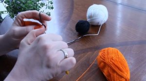 Вязаная аппликация лисы крючком