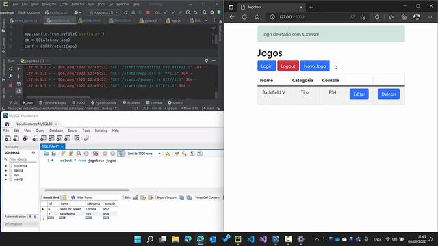 Python Flask HTML MySQL смотреть онлайн