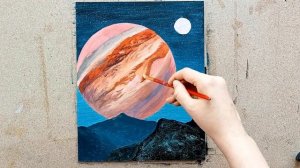 Рисуем планету Юпитер. Как нарисовать космос. Рисунки для срисовки легкие и красивые.