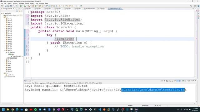 Java Darslari #30 dars Javada Fayllar bilan ishlash смотреть онлайн