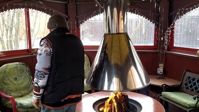 Обзор моей беседки с очагом смотреть онлайн