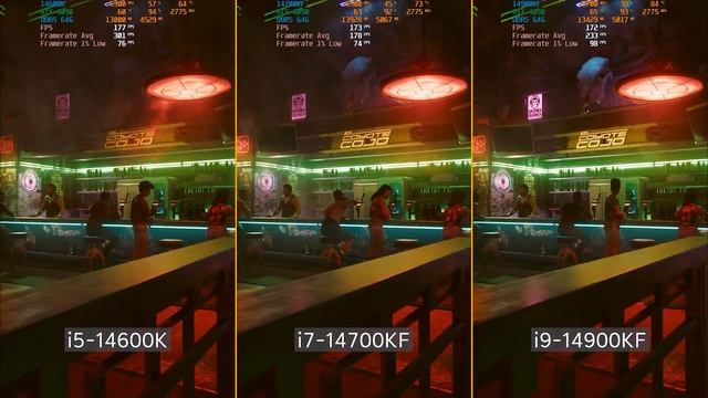 14900KF DDR5 64G 4090 VS 14700KF DDR5 64G 4090 VS 14600K DDR5 64G 4090