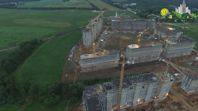 Стройка ЖК Пригород Лесное облет 17.06.16 смотреть онлайн