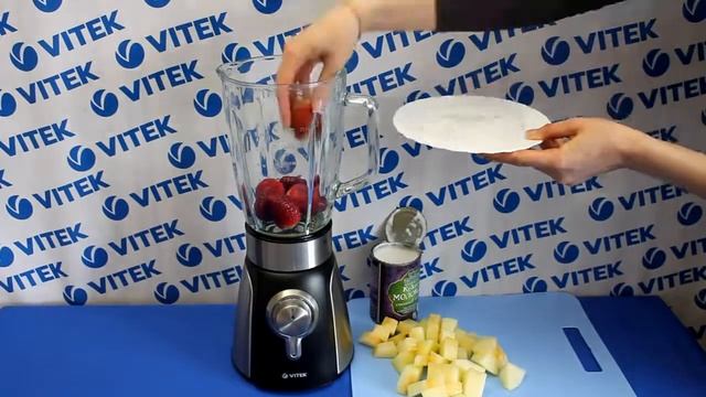 Рецепт приготовления коктейля с дыней и кокосовым молоком в блендере VITEK VT-1473 W смотреть онлайн