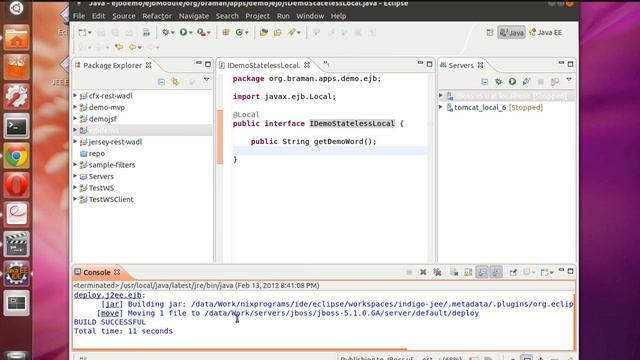 How to create EJB project using Eclipse JEE and JBOSS AS 5.1.0 смотреть онлайн