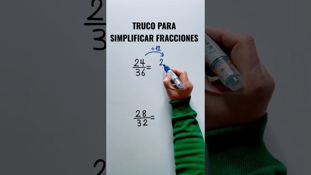 Truco matemático TRUCO DE MATEMÁTICAS PARA SIMPLIFICAR FRACCIONES смотреть онлайн