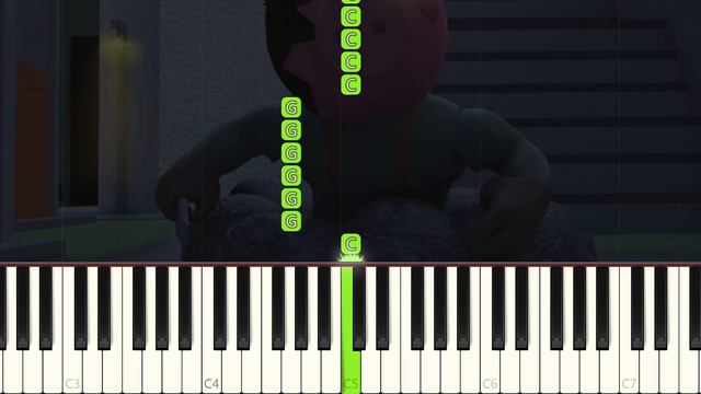 Piggy Roblox - Soldier Theme - VERY EASY Piano tutorial смотреть онлайн
