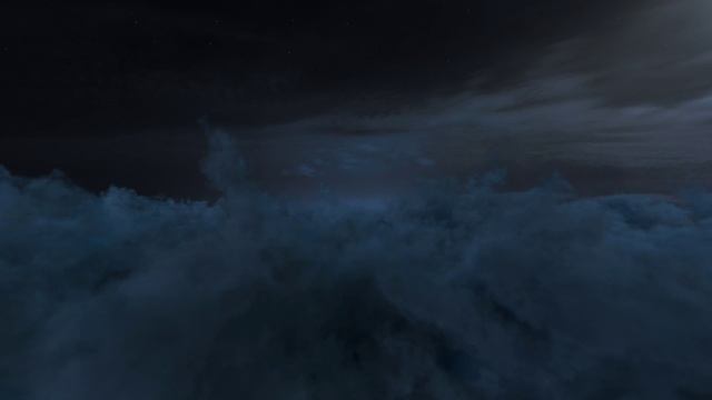 Бесплатный Видео Футаж Облака Ночью - Полёт над облаками. Бесконечный Бесшовный цикл версия 01 смотреть онлайн