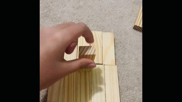 DIY mini bowling station with jenga blocks смотреть онлайн