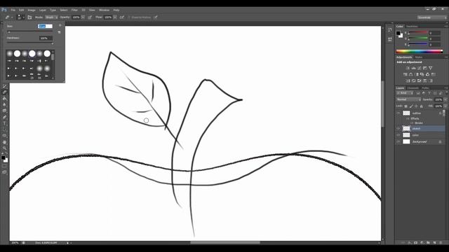 Learn how to draw an apple. Introduction to Adobe Photoshop. смотреть онлайн
