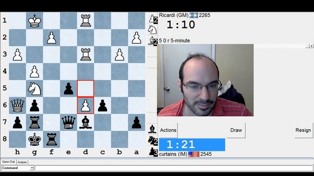 5 minute chess #590: GM Pablo Ricardi vs IM Greg Shahade смотреть онлайн