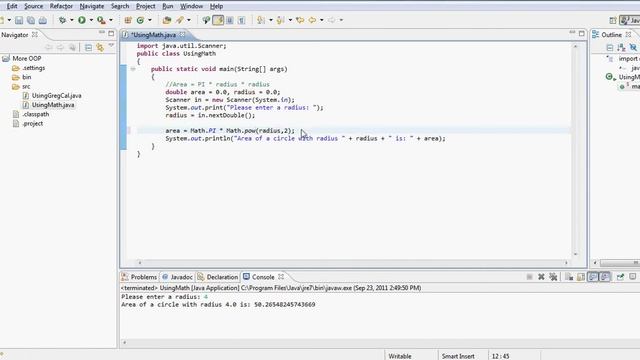 Java Tutorial - Working with Math Class 1 смотреть онлайн