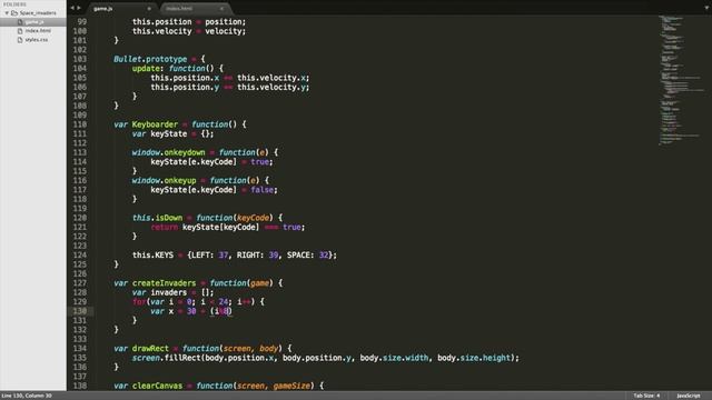 Создаем игру Space Invaders на HTML5 - 6 - Добавляем захватчиков смотреть онлайн