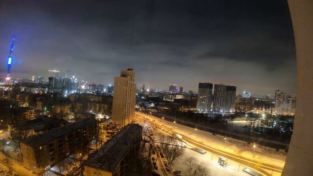 Таймлапс 9 января. Ночная Москва - ночь за 10 минут при - 20 смотреть онлайн