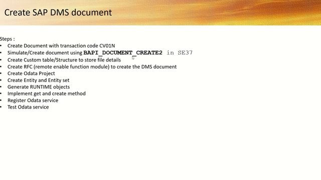 19.1 Create SAP DMS using Odata service and xstring as input with non media concept part 1 of 5 смотреть онлайн