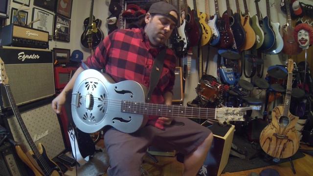 K & K Sound Pure Resonator BB Pickup Sound Demo - Modified Gretsch Honey Dipper Resonator Guitar смотреть онлайн
