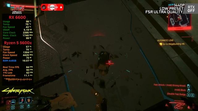 Cyberpunk 2077 v1.5 | RX 6600 | 1080p, 1440p, 4K benchmarks! смотреть онлайн