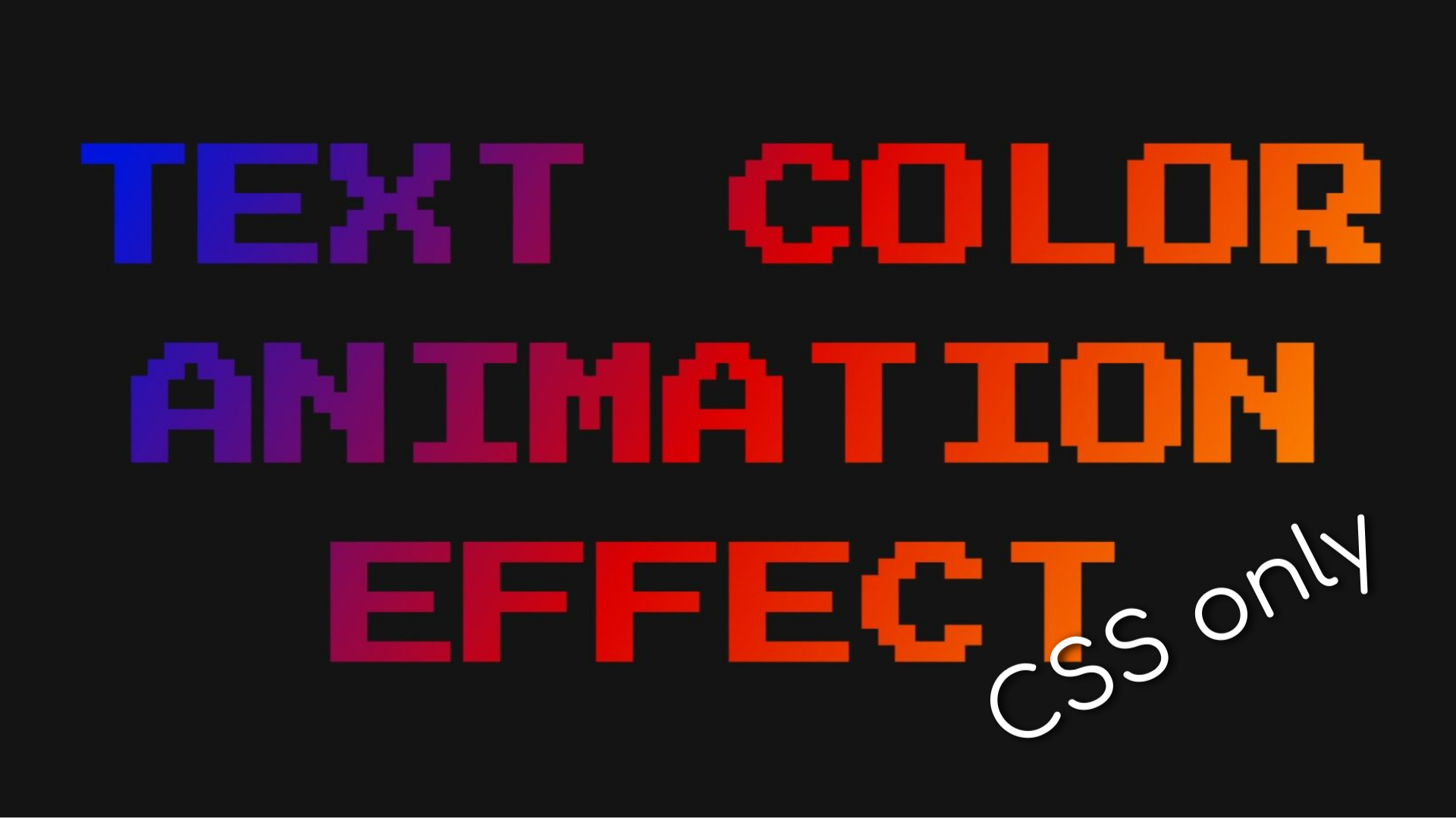 Эффект анимации цвета текста | Text color animation effect | html css смотреть онлайн
