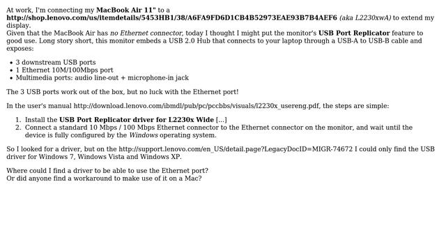 Apple: Mac driver for Lenovo L2230x Monitor смотреть онлайн