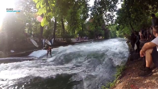 Серфинг на реке - Мюнхен (Eisbach Wave) смотреть онлайн