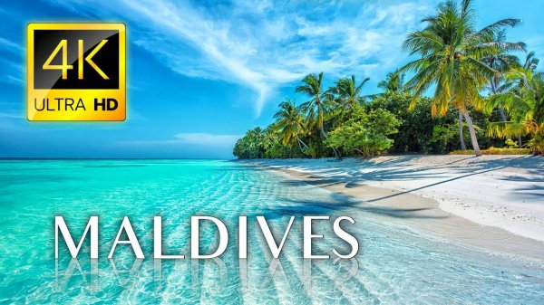 FLYING OVER MALDIVES 4K (UHD) - Relaxing Music with Beautiful Nature Videos - 4K UHD TV