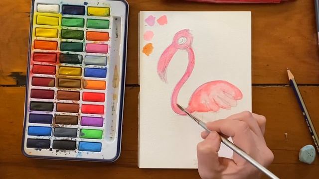 CÓMO DIBUJAR UN FLAMENCO / PASO A PASO DIBUJO смотреть онлайн