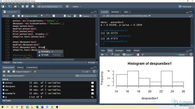 T de Student para muestras pareadas en R-Studio смотреть онлайн
