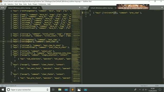 Sublime Text 3 Gérer les raccourcis clavier [EDST09] смотреть онлайн