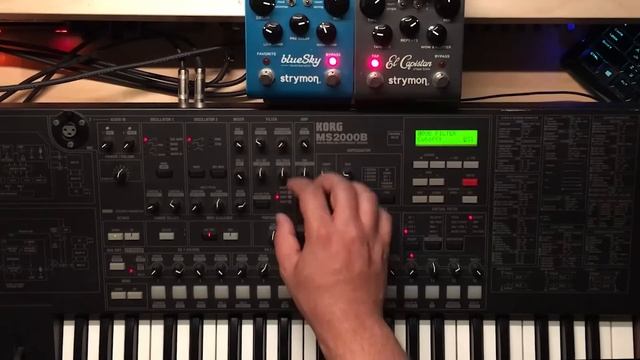 Korg MS2000B + Strymon ElCapistan & BlueSky Sequencing смотреть онлайн