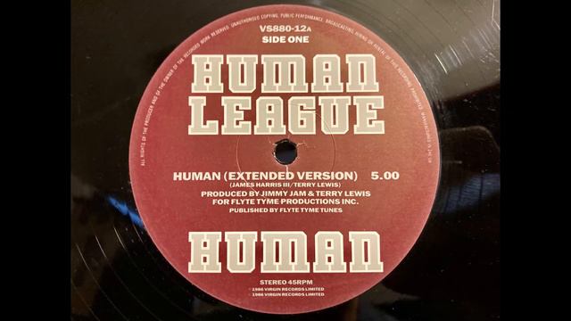 Human League - Human (Extended Version). HQ Vinyl Rip. (Linn Sondek LP12/Ittok/Troika)