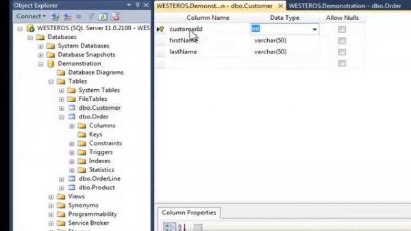 Creating Primary and Foreign Keys in SQL Server 2012
