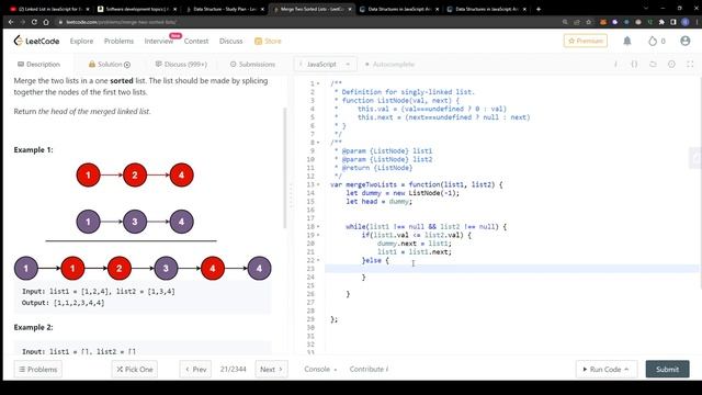 21. Merge Two Sorted Lists Leetcode Linked List (Amazon Interview) смотреть онлайн