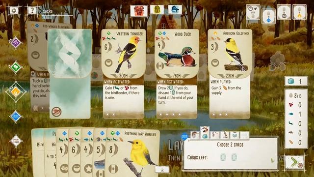 Wingspan Gameplay Runthrough / FULL 3 PLAYER GAME / Digital Board game / Tips and Strategy смотреть онлайн