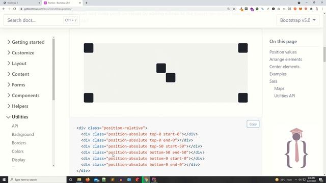 Positions in bootstrap 5 Hindi / Urdu | Position relative in Bootstrap 5 | Create Position Absolute смотреть онлайн