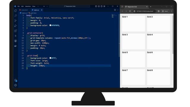 Responsive Grid Layout Tutorial | HTML and CSS Web Design смотреть онлайн