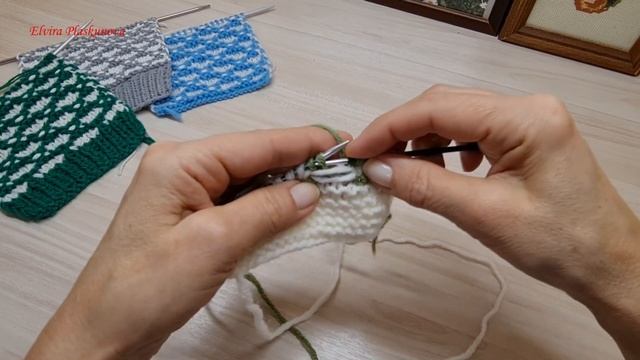 Ленивый жакард спицами. смотреть онлайн